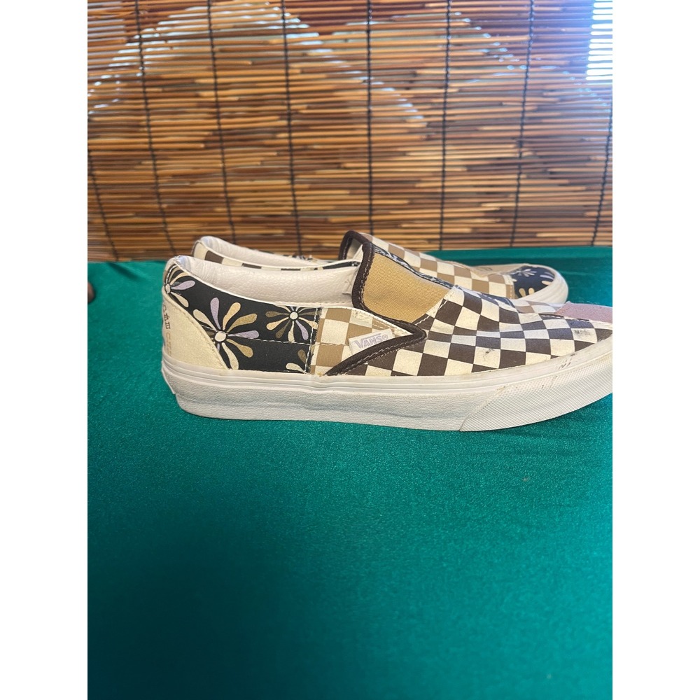 Vans Classic Slip-On Divine Energy Patchwork Floral Tan Brown Womens 7.5 Mens 6 - Picture 4 of 6